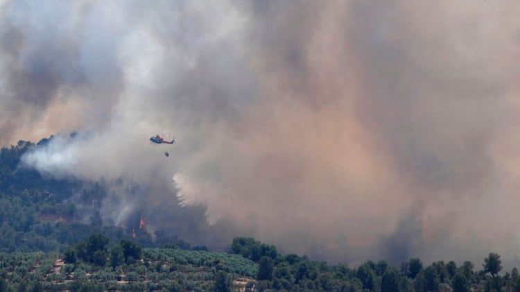 El incendio en España (REUTERS/Albert Gea)