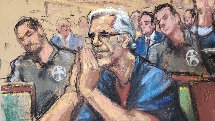 Jeffrey Epstein en la corte federal de Nueva York (Foto: Archivo) 