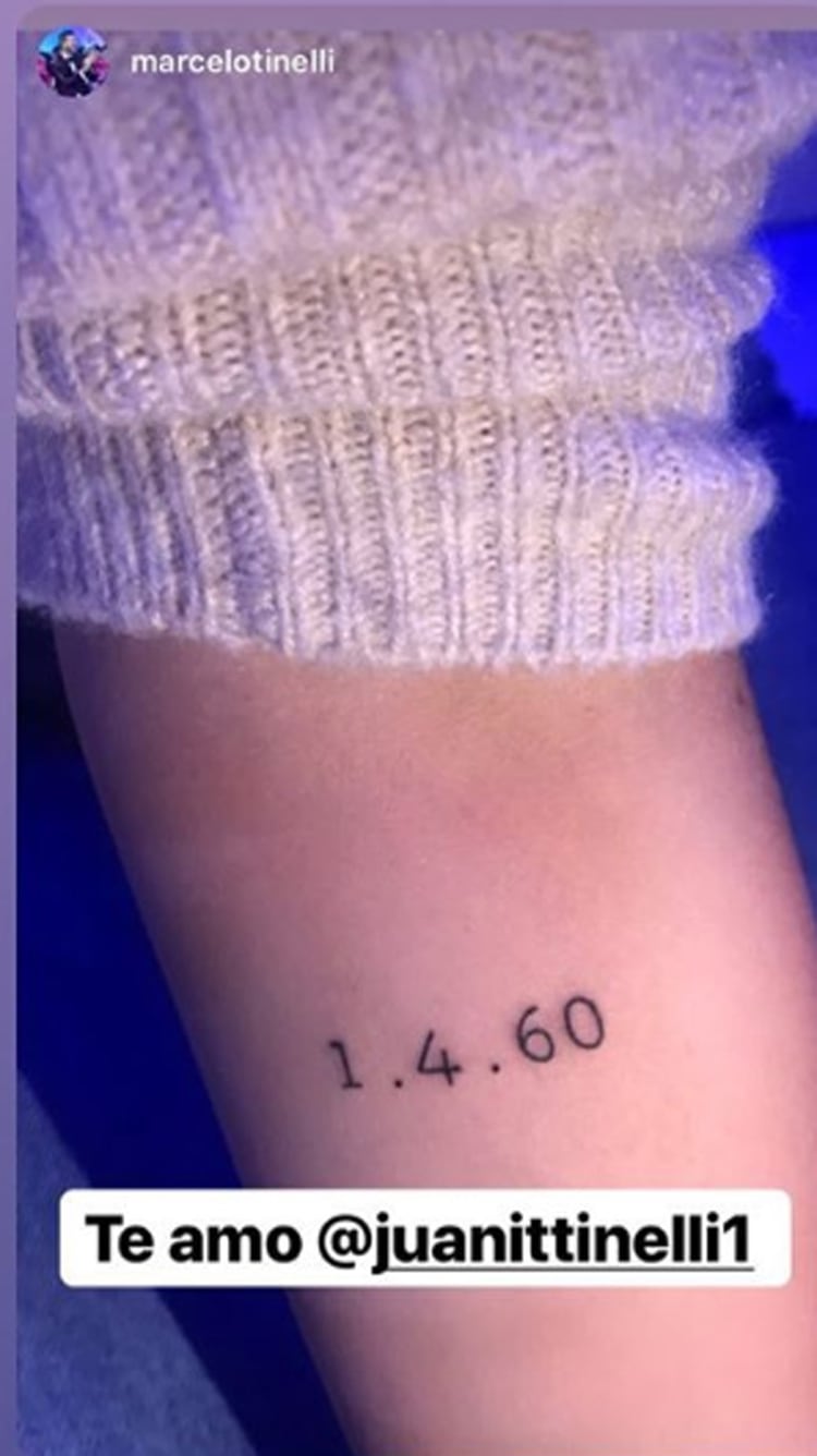 La historia que con mucho amor publicó Marcelo Tinelli por el tatuaje que se hizo su hija Juanita (Foto: Instagram)