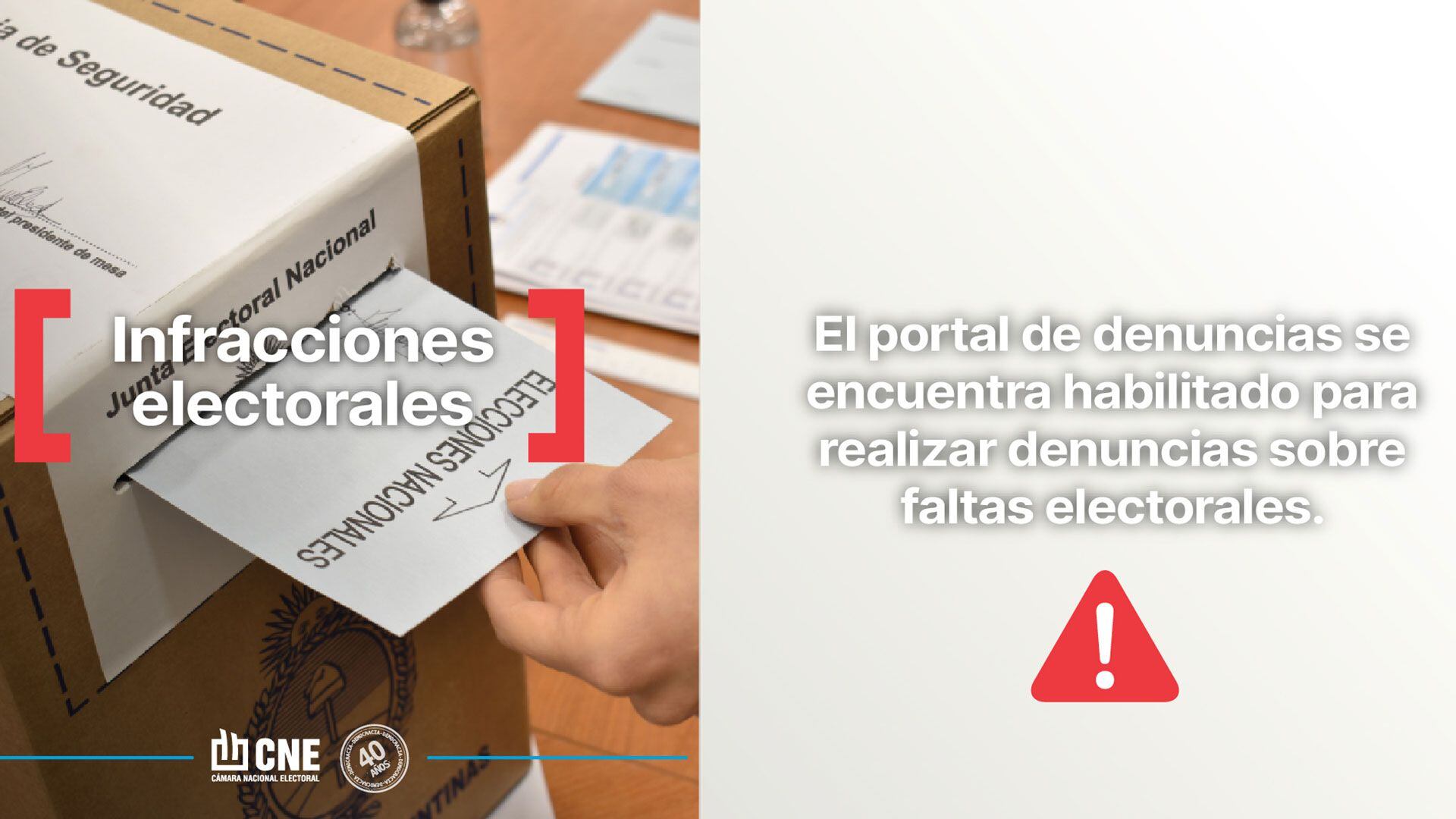 Irregularidades infracciones electorales CNE portal de denuncias