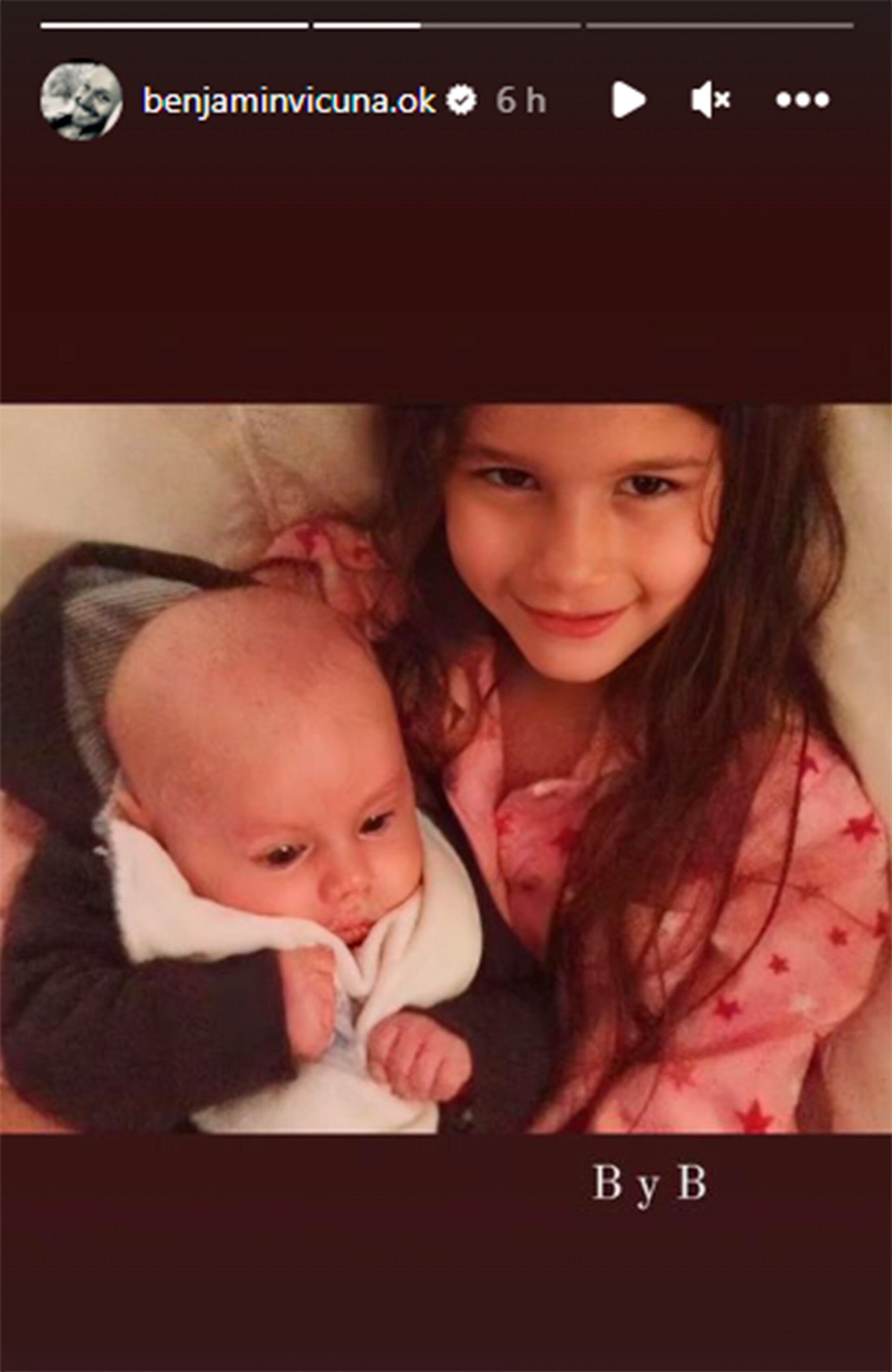 La foto inédita que publicó Benjamín Vicuña para recordar a Blanca, su hija fallecida en 2012 (Instagram)