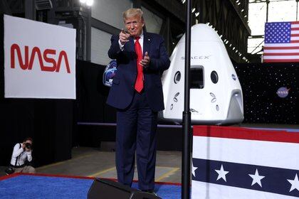 Donald Trump celebró el regreso a Tierra de los astronautas del SpaceX (REUTERS/Jonathan Ernst)