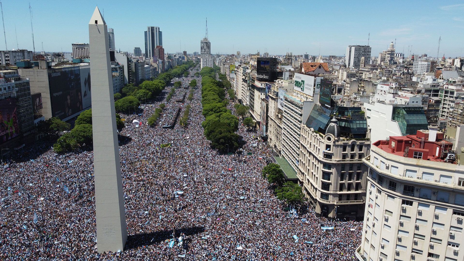 Millones de personas salieron a las calles para celebrar la Copa del Mundo que ganó la selección argentina (Télam)