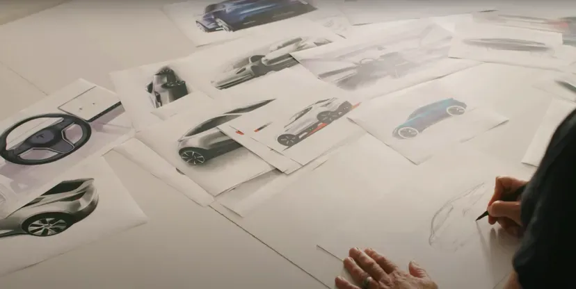 Dibujos de diseño de Tesla revelados en un video corporativo. (Tesla)