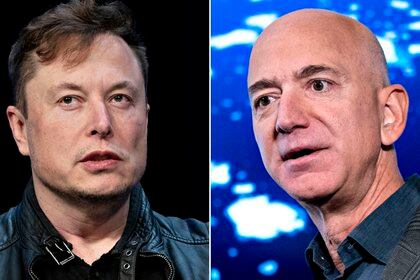 Elon Musk y Jeff Bezos partida