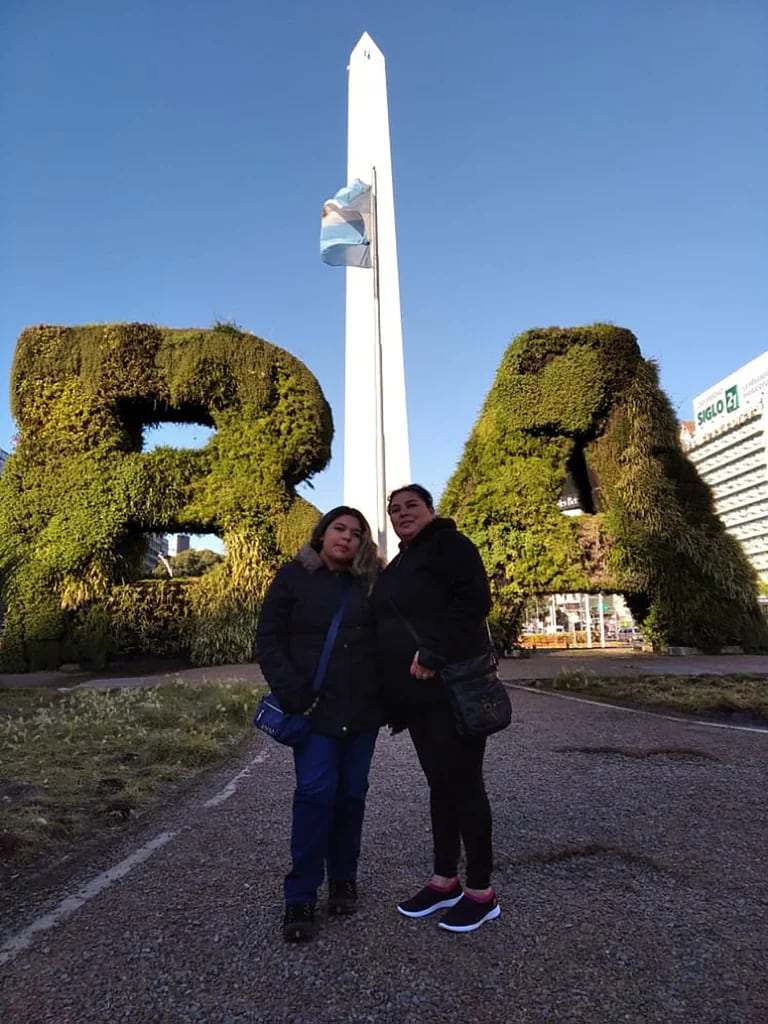Paola y Rosa viajaron por primera vez a Buenos Aires. 