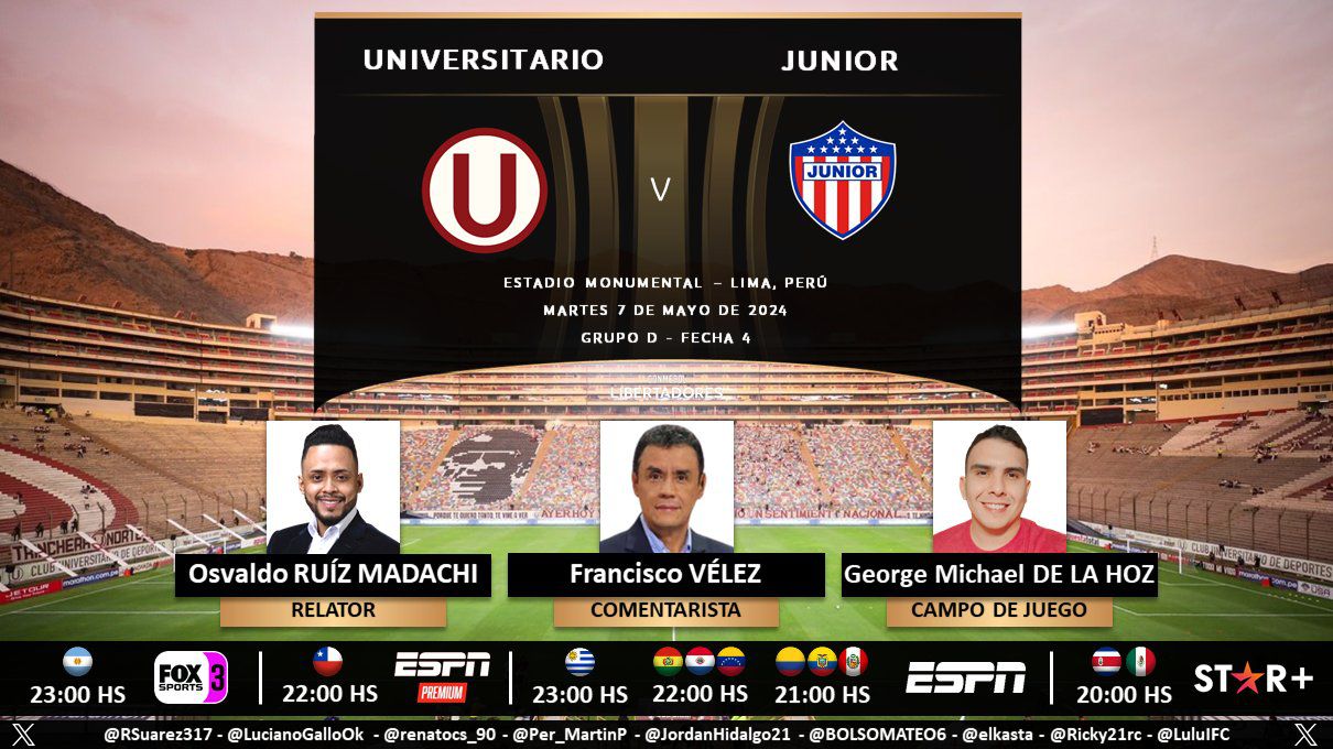 Universitario vs Junior.