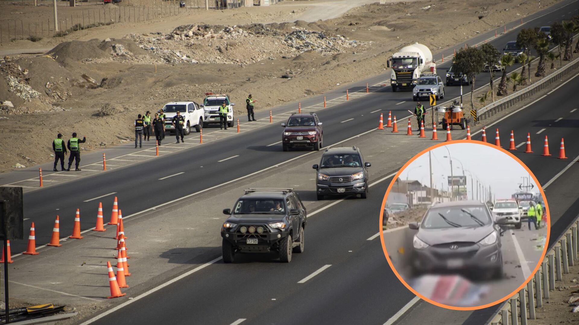 Accidente de tránsito en carretera de Perú deja dos fallecidos, quienes eran ciclistas.