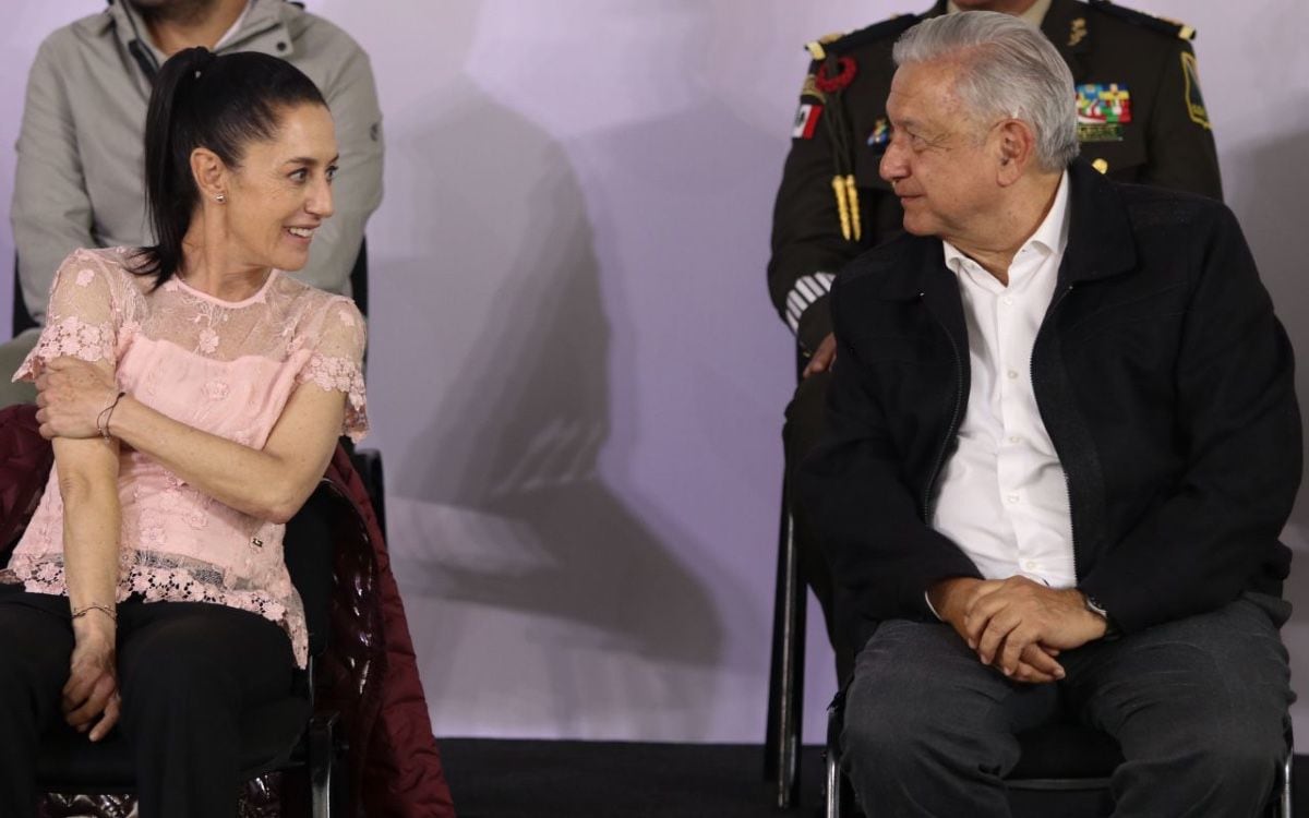 Claudia Sheinbaum junto a Andrés Manuel López Obrador (AMLO) (Foto: CUARTOSCURO)