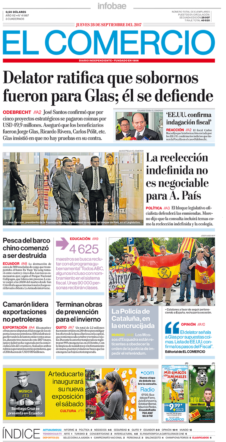 El Comercio Ecuador Jueves 28 De Septiembre De 2017 Infobae