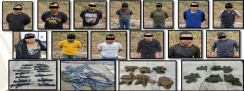 Las personas detenidas fueron relacionadas con un grupo criminal afín al Cártel de Sinaloa 
(Foto: captura de pantalla/Sedena)