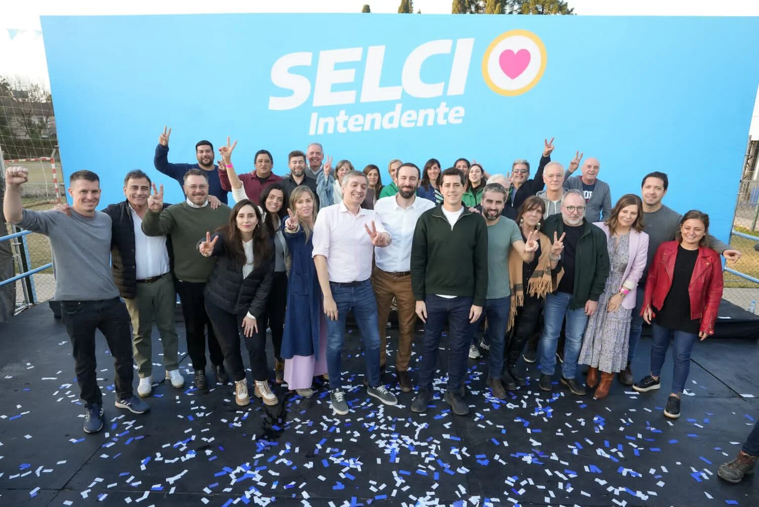 Máximo Kirchner y Wado de Pedro en el lanzamiento de la lista de Selci 