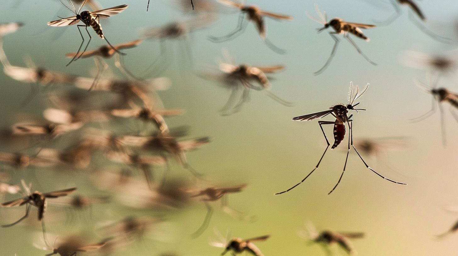 Una horda de mosquitos volando - (Imagen Ilustrativa Infobae)