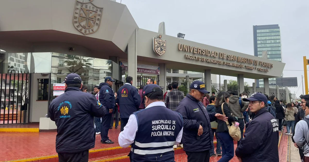 The municipality of Surquillo closed the University College of San Martin de Porres