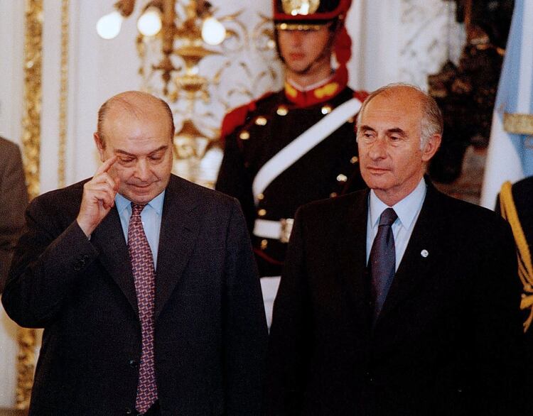 Fernando De La Rua y su ex ministro de economia Domingo Cavallo (NA)