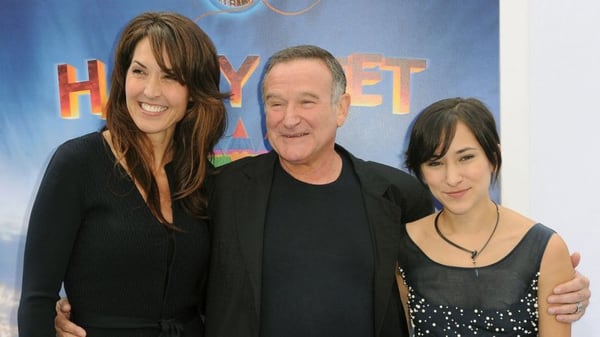 Robin Williams con su esposa y con su hija Zelda