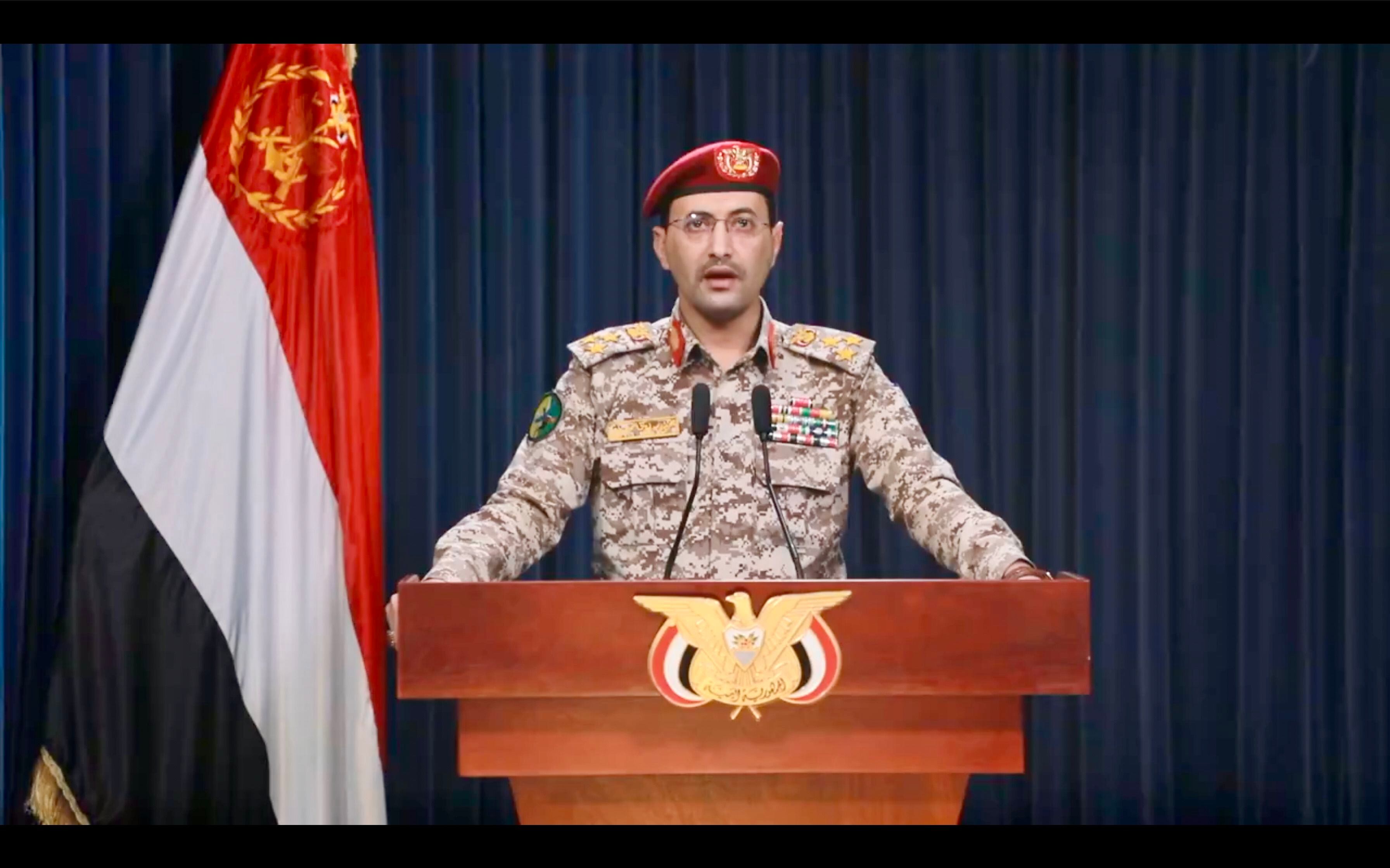 Yahya Sarea, vocero de los hutíes (Europa Press/Contacto/Xinhua)
