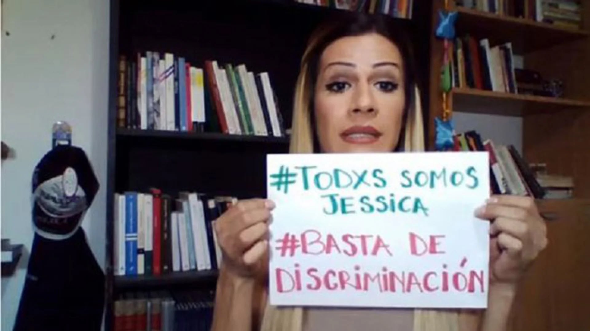 Captura del video de Jessica, exigiendo que la dejen participar en un equipo femenino