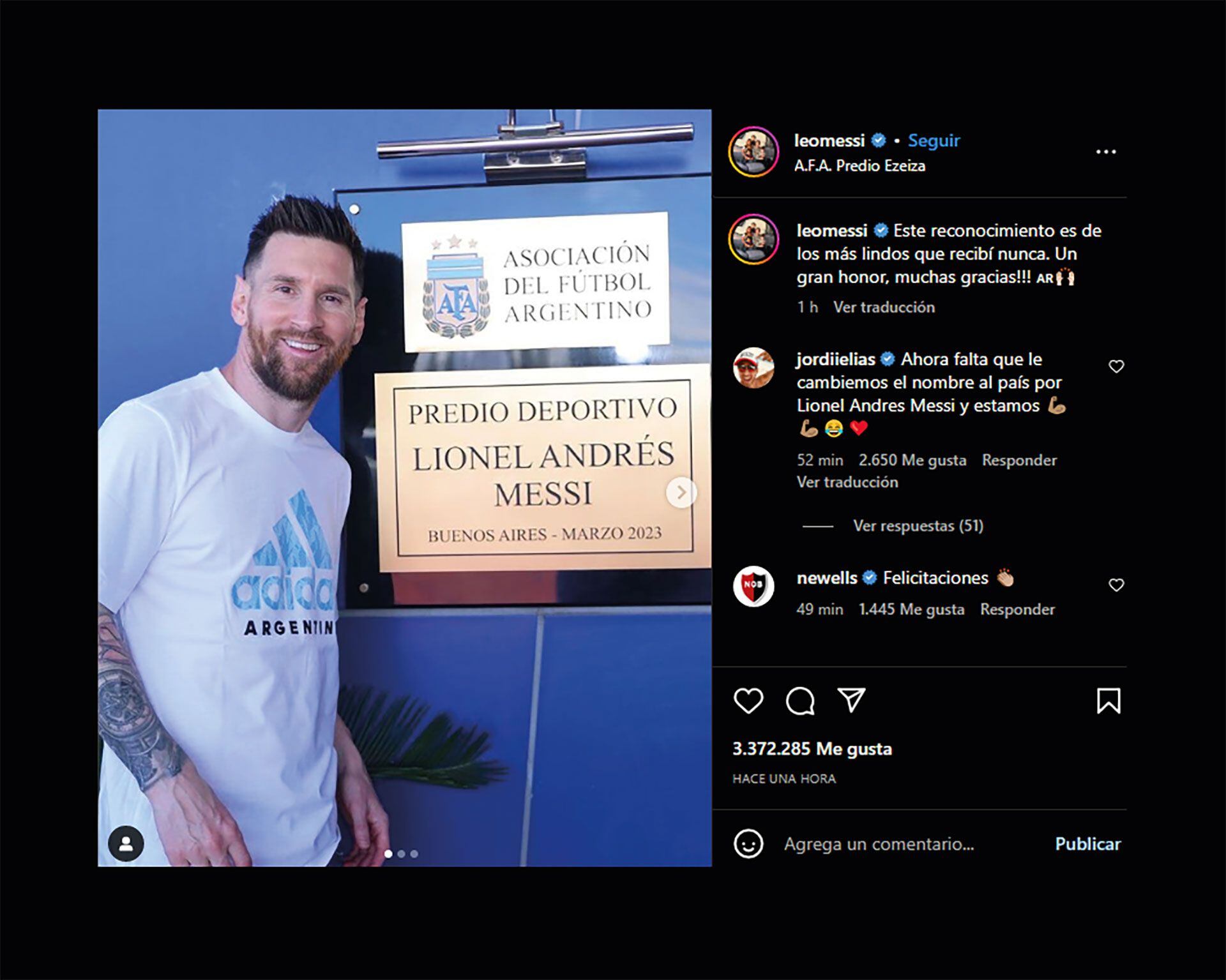 El mensaje de Lionel Messi
