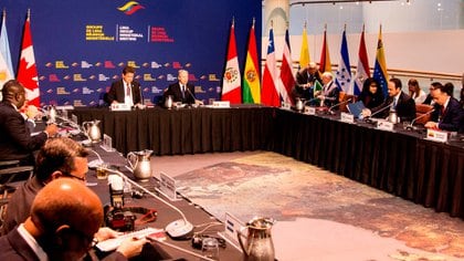 Foto de una reunión del Grupo de Lima en Canadá, en febrero de 2020. EFE/ Julio César Rivas
