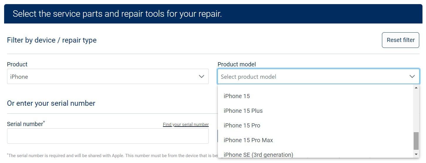 El servicio de reparación de Apple se amplió para incluir los nuevos modelos del iPhone 15. (Captura)