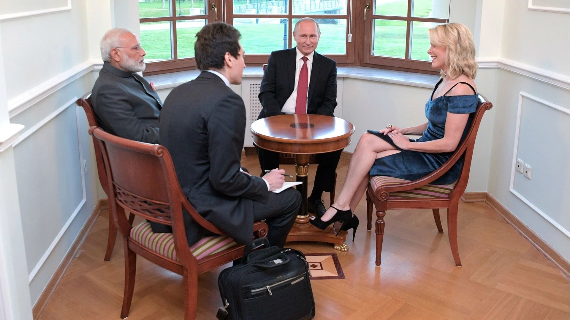 Vladimir Putin durante la entrevista con Megyn Kelly (AP)
