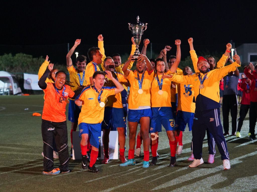 Futbolistas colombianos con parálisis cerebral se coronaron campeones del mundo en ItaliaCrédito: Juegos Parapanamericanos Juveniles