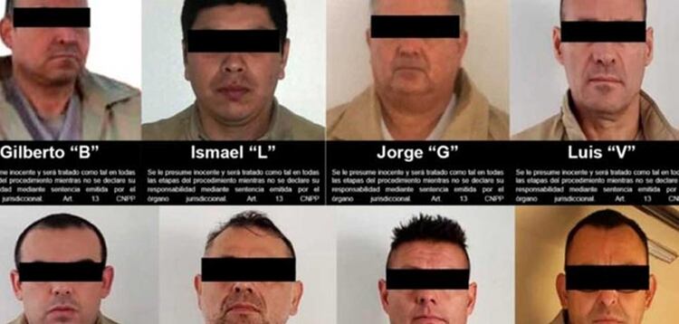 Algunos de los delincuentes que fueron extraditados por el gobierno mexicano (Foto: especial)