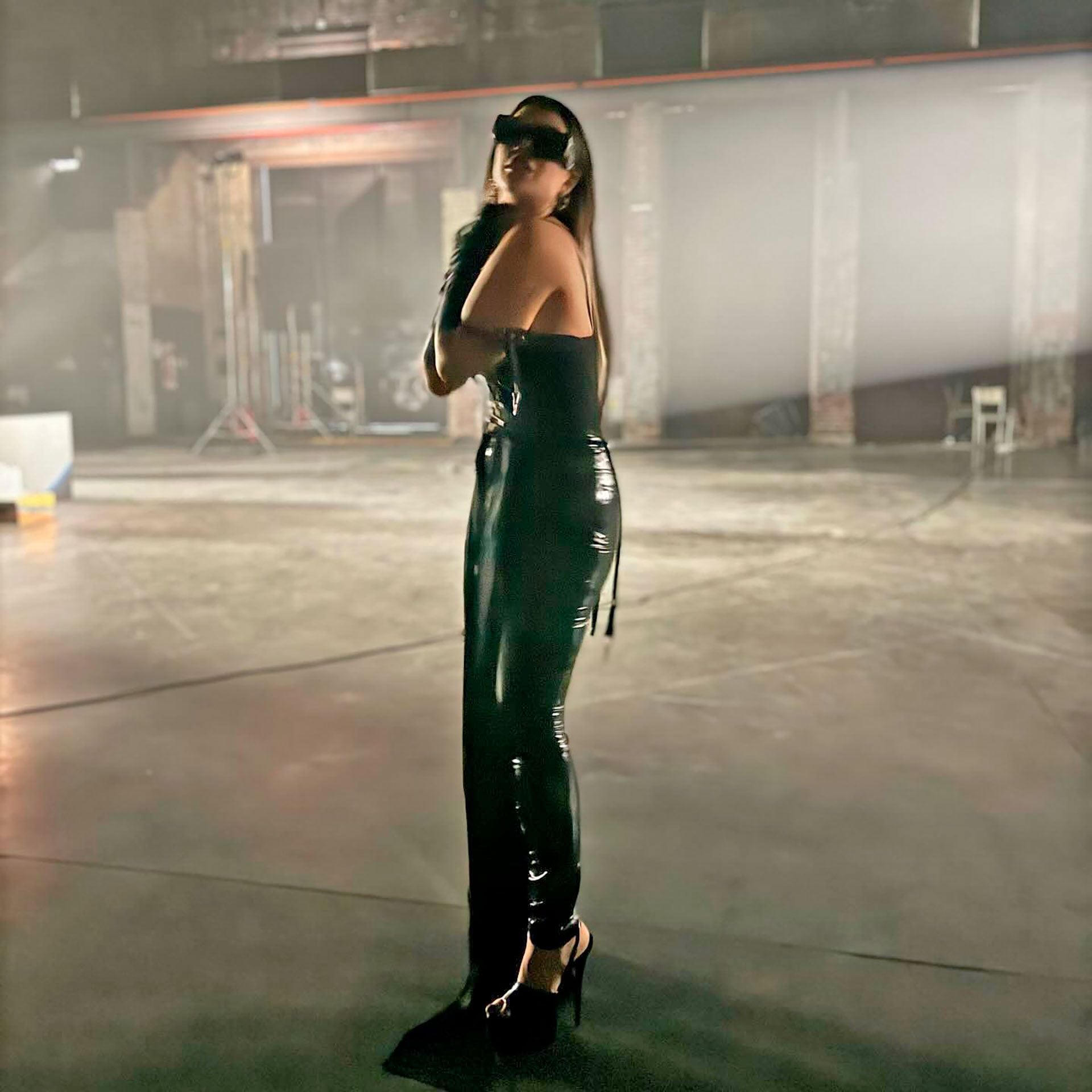 Mauro compartió una imagen de Wanda en pleno rodaje (Instagram)