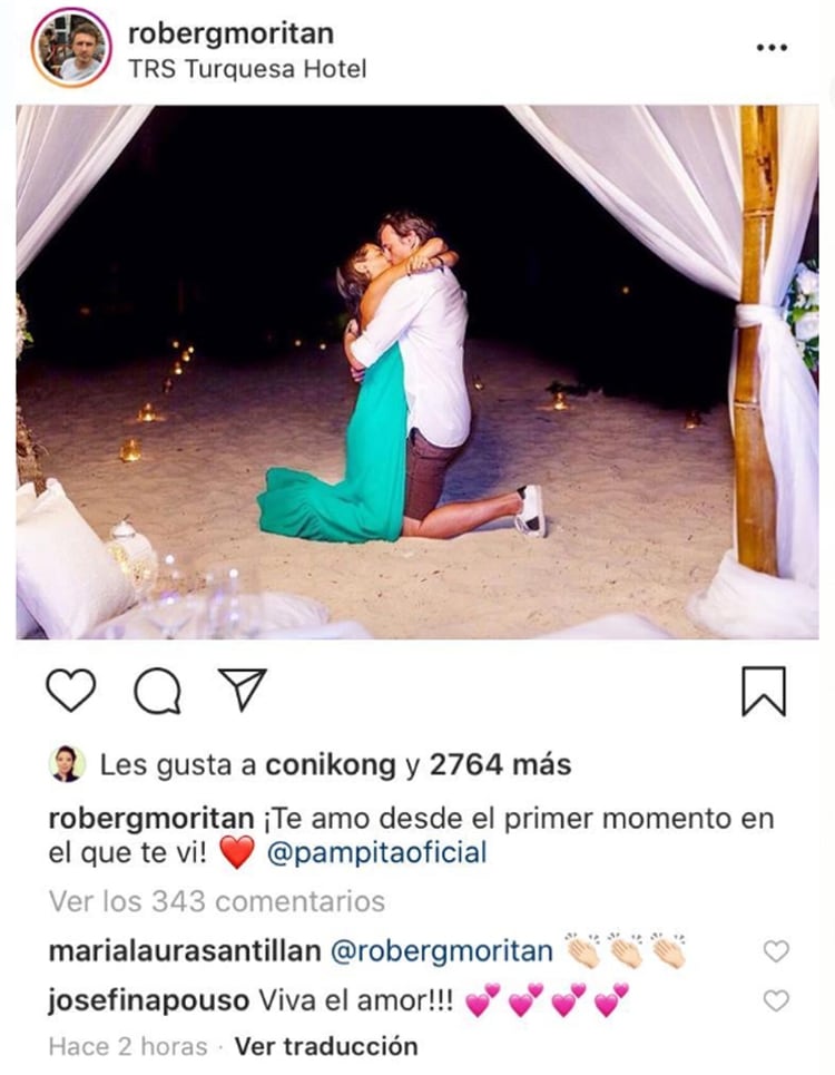 La romántica publicación del futuro esposo de Pampita (Foto: Instagram)