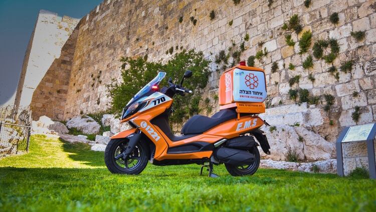 Uno de los modelos de motoambulancias diseñado por United Hatzalah