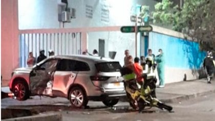 Los policías fueron embestidos por una camioneta que conducía un menor de edad. Foto: Archivo particular