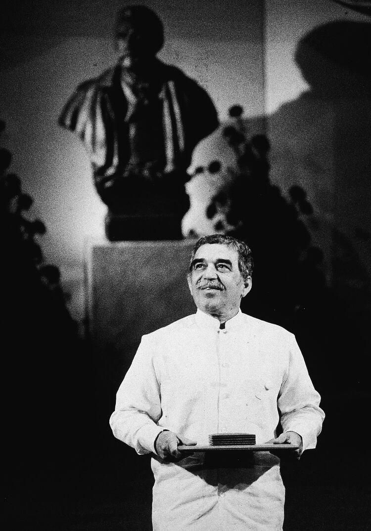 Gabo, cuando recibió el Nobel, en 1992 (Getty Images)