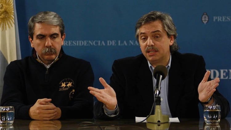 Alberto Fernández con Aníbal Fernández