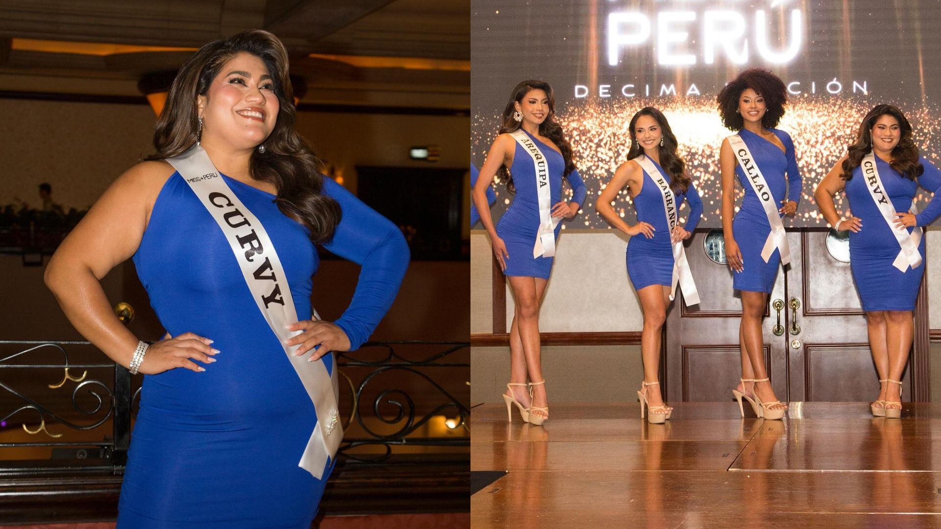 Miss Perú recibe críticas por banda de la representante del Miss Curvy.