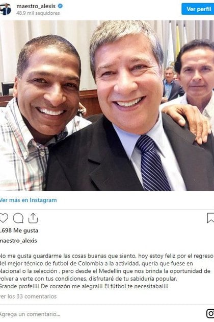 Alexis García habría anticipado la noticia de la llegada del 'Bolillo' Gómez a la dirección técnica de un club del fútbol profesional colombiano / (Instagram: @maestro_alexis).
