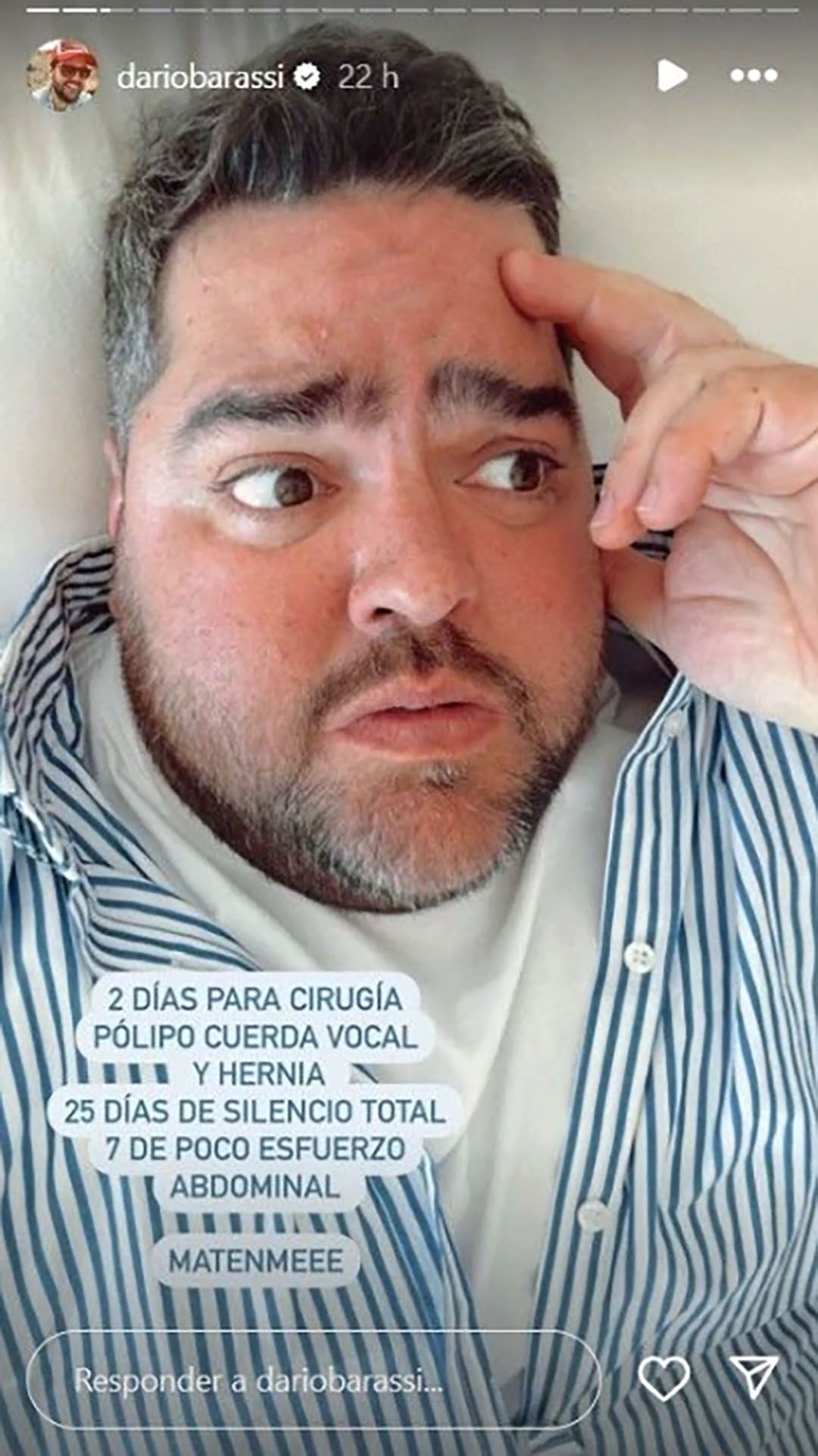 Darío Barassi abandonará "Ahora Caigo" para someterse a dos cirugías
