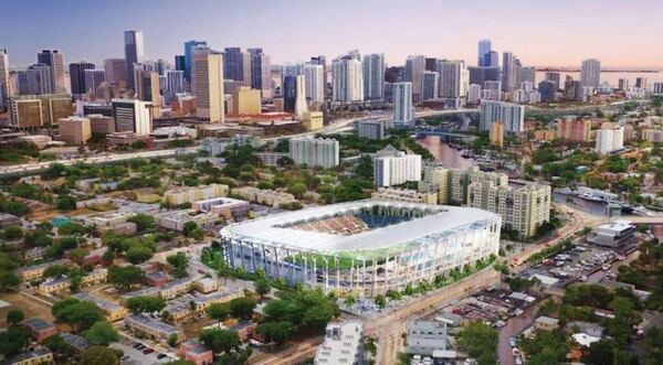 Proyecto original del estadio para el equipo de Beckham en la zona de Miami conocida como Overtown