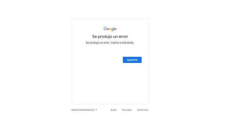 El servicio de Gmail está caído