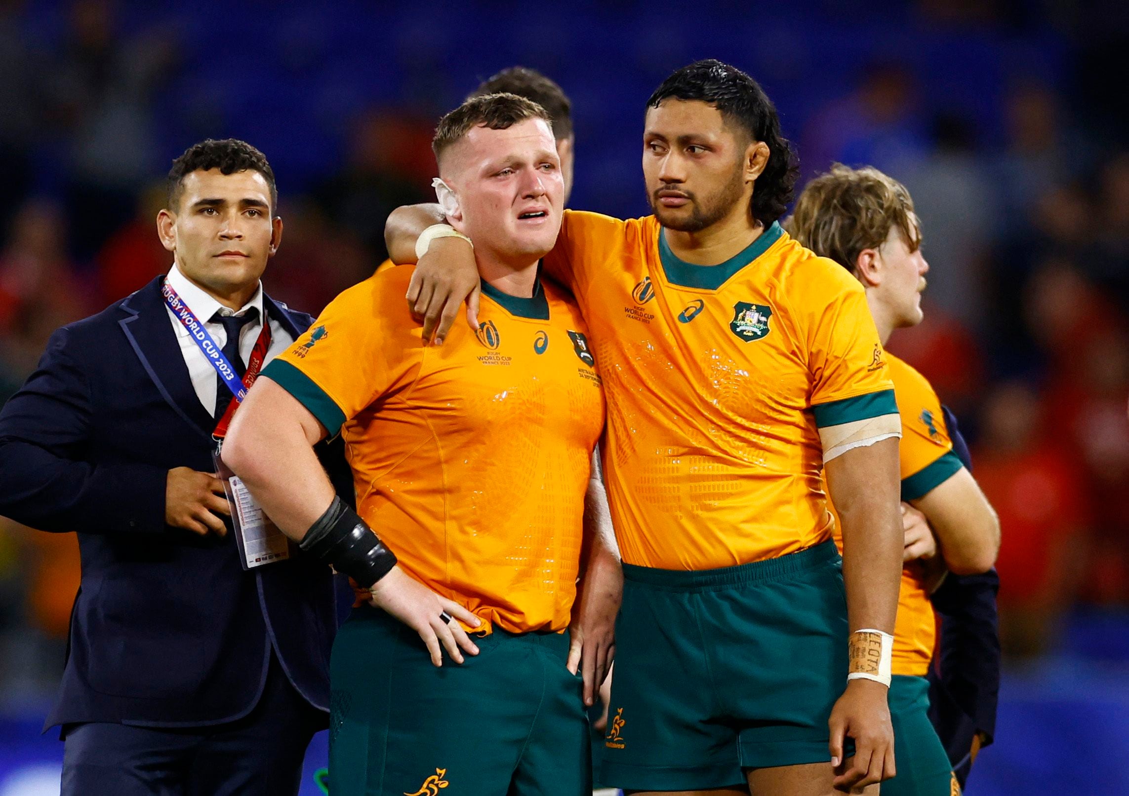 La tristeza no tardó en aparecer en los rostros de los jugadores australianos (Foto: Reuters)