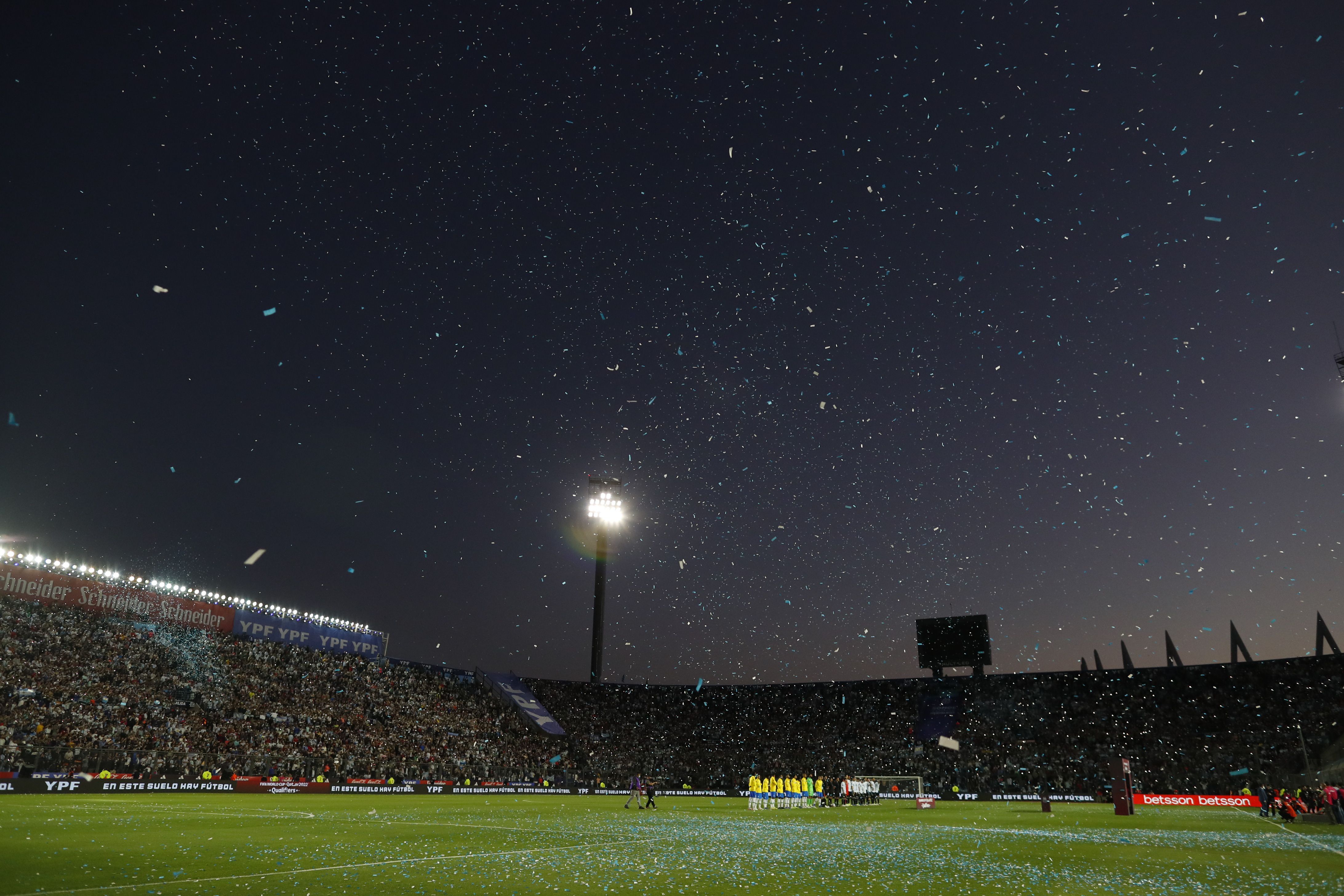 El Estadio San Juan del Bicentenario, albergó el último Argentina-Brasil en el país por las Eliminatorias durante 2021 (Foto: Reuters/Agustin Marcarian)