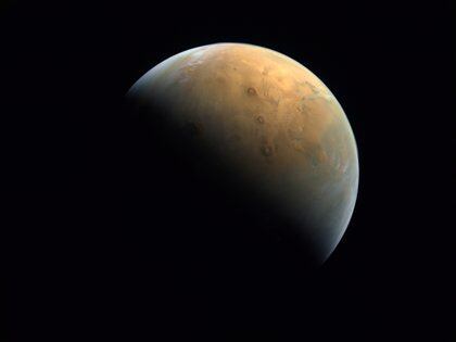 La más reciente foto de Marte desde la misión árabe Hope. United Arab Emirates Space Agency/Mohammed bin Rashid Space Centre / LASP / EMM-EXI/Handout via REUTERS. 