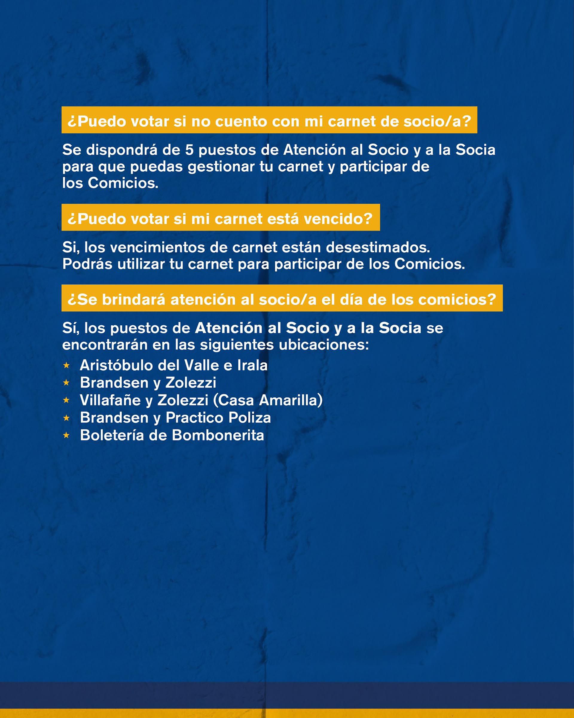 Datos para las elecciones en Boca Juniors