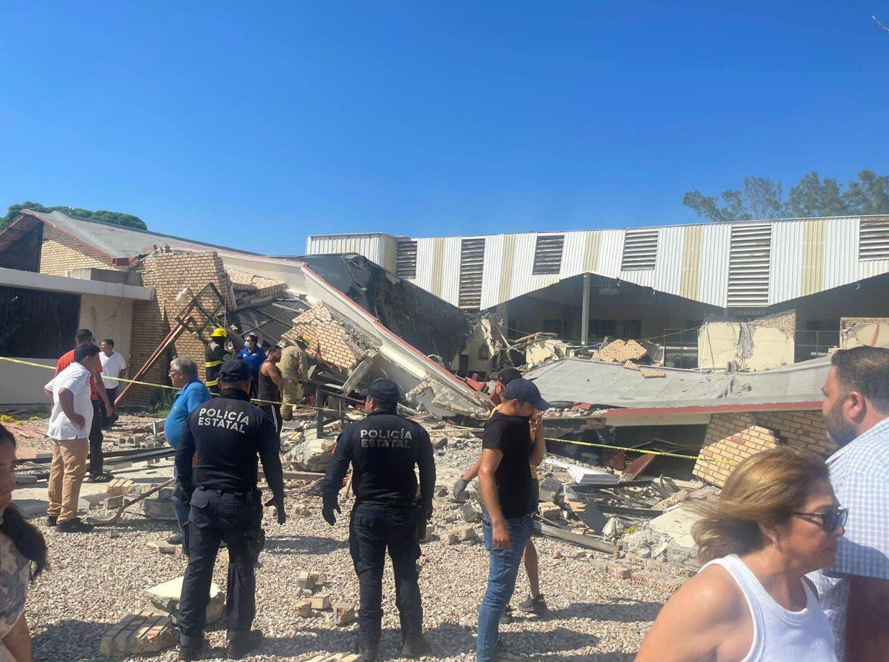 Derrumbe techo iglesia Tamaulipas