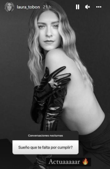 ローラ・トボンは、彼女がまだ実現していない夢を尋ねられ、これが彼女の答えでした。写真:インスタグラムストーリー @laura_tobon