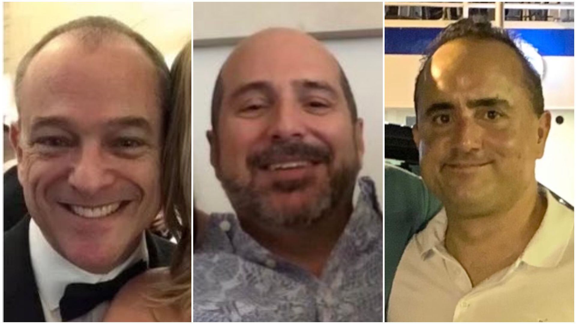 Las tres víctimas identificadas el lunes: Frank Kleiman, Marcus Jospeh Guara y Michael David Altman