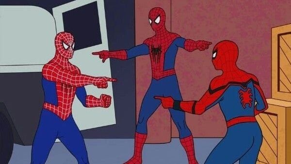 El famoso meme de los 3 Spiderman