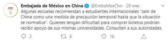 (Foto: Twitter Embajada de México en China)
