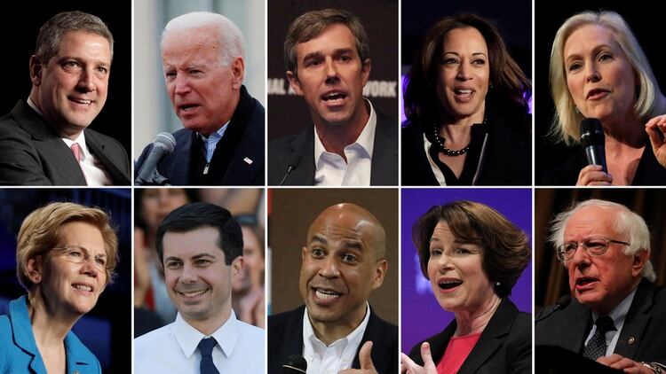 Los principales contendientes demócratas que buscan ser los elegidos para competir contra Trump