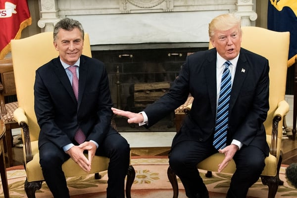 Mauricio Macri y Donald Trump podrían volver a reunirse en Davos (AFP)